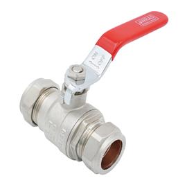 22mm lever ball valve - red handle